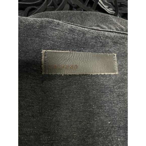 Grlfrnd 'Freya' Black Cotton Denim Jacket Size L - Picture 4 of 5